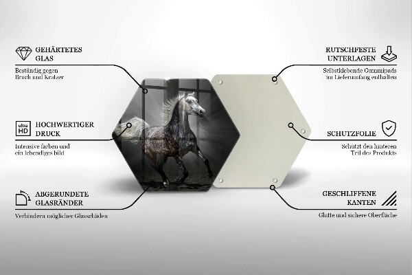 Tagliere in vetro Cavallo al galoppo