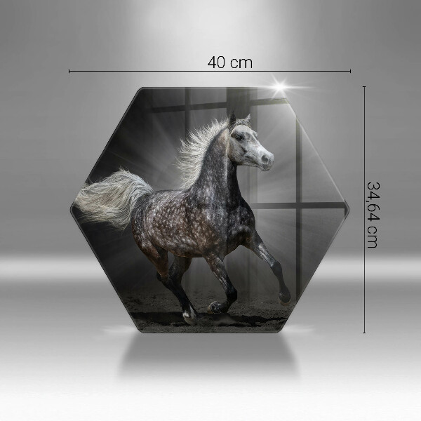 Tagliere in vetro Cavallo al galoppo