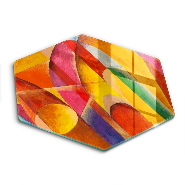 Tagliere in vetro Astrazione colorata