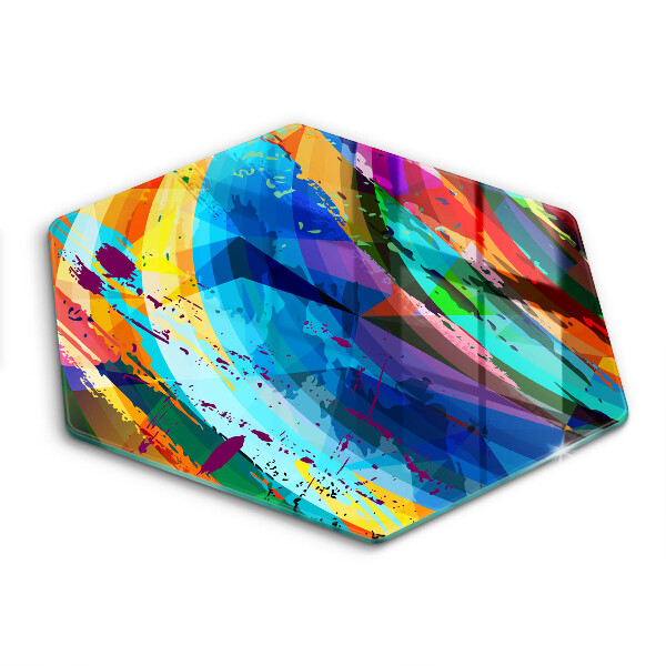 Tagliere in vetro Macchie di vernice colorata