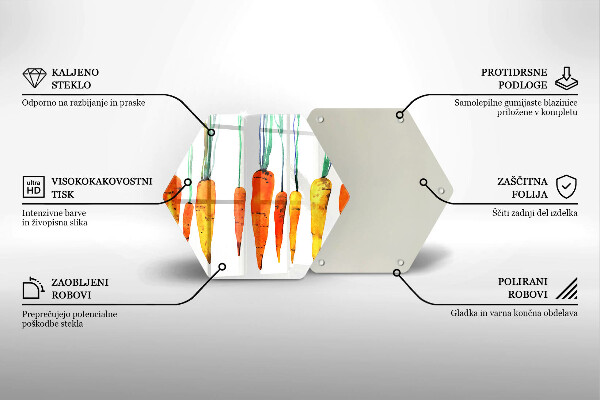 Tagliere in vetro Illustrazione della carota