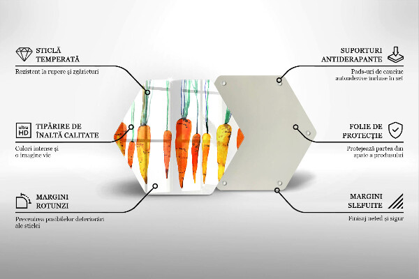 Tagliere in vetro Illustrazione della carota