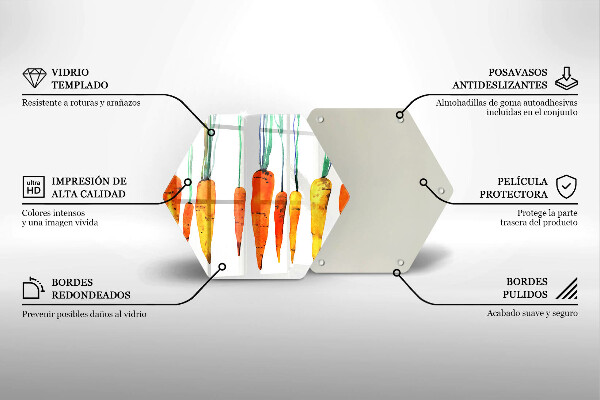 Tagliere in vetro Illustrazione della carota