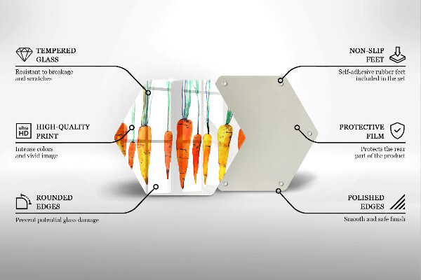 Tagliere in vetro Illustrazione della carota