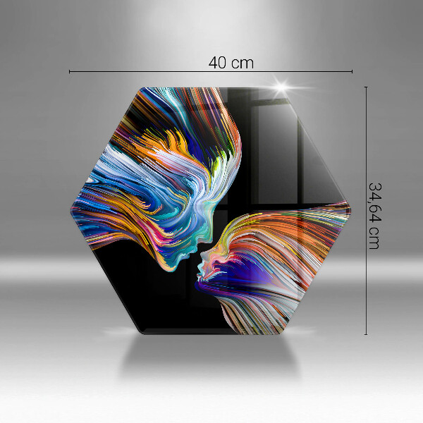 Tagliere in vetro Astrazione del bacio
