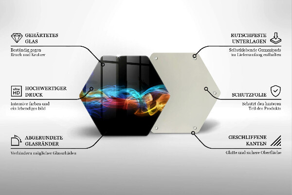 Tagliere in vetro Fumo colorato