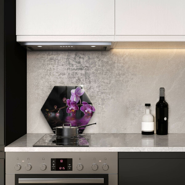 Tagliere in vetro Acqua zen di orchidea