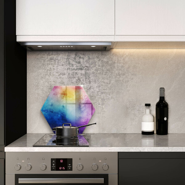 Tagliere in vetro Spruzzi di acquerello arcobaleno