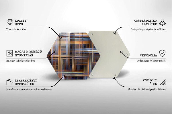 Tagliere in vetro Linee di pittura astratte