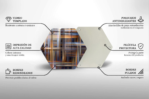 Tagliere in vetro Linee di pittura astratte