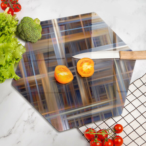 Tagliere in vetro Linee di pittura astratte