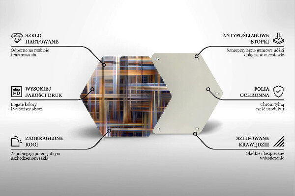 Tagliere in vetro Linee di pittura astratte