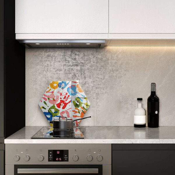 Tagliere in vetro Tracce delle mani dei bambini