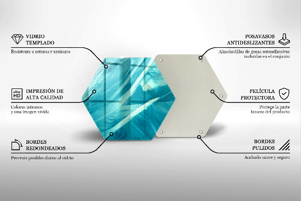 Tagliere in vetro Piume delicate