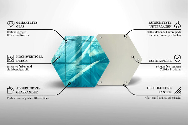 Tagliere in vetro Piume delicate