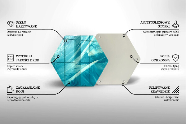 Tagliere in vetro Piume delicate