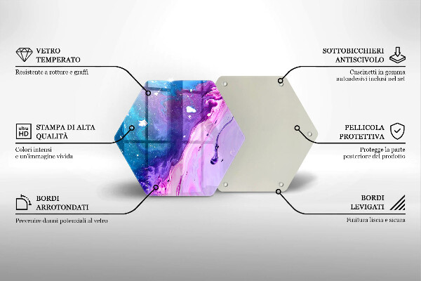 Tagliere in vetro Inchiostri di astrazione