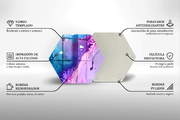 Tagliere in vetro Inchiostri di astrazione