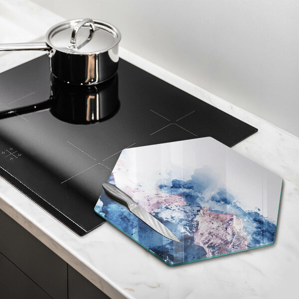 Tagliere in vetro Montagne dipinte astratte