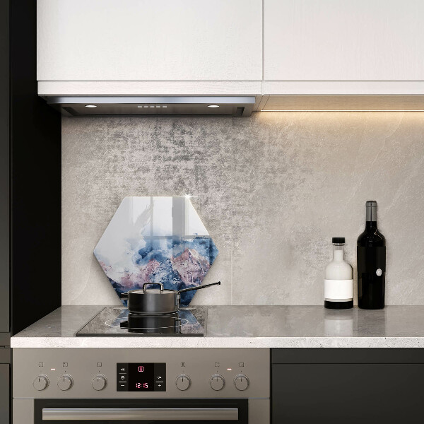 Tagliere in vetro Montagne dipinte astratte