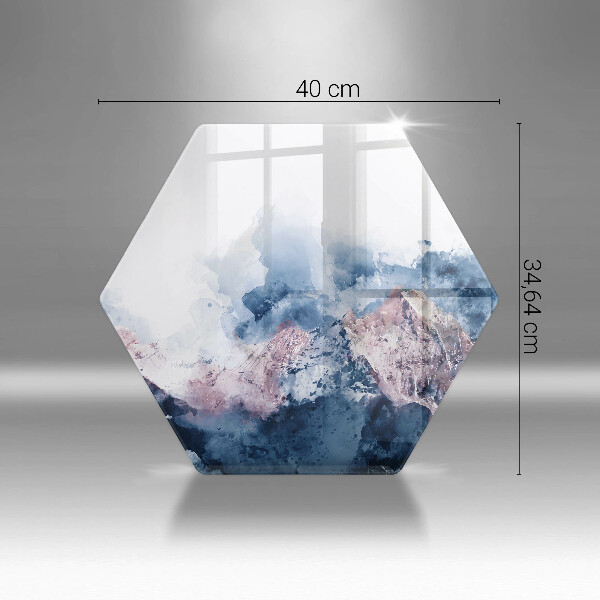 Tagliere in vetro Montagne dipinte astratte