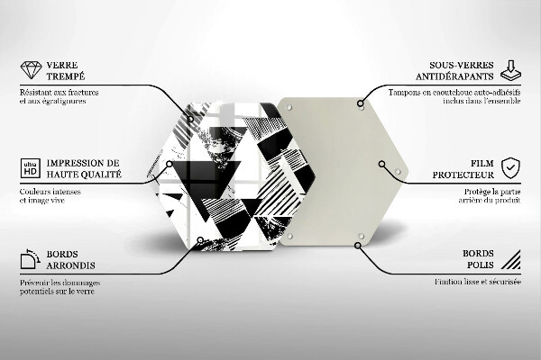 Tagliere in vetro Triangoli geometrici