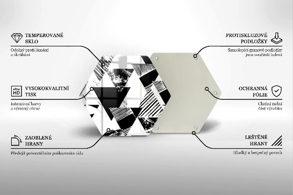Tagliere in vetro Triangoli geometrici