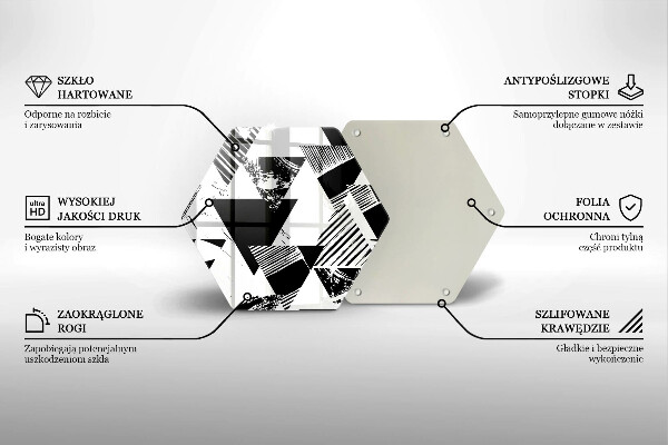Tagliere in vetro Triangoli geometrici
