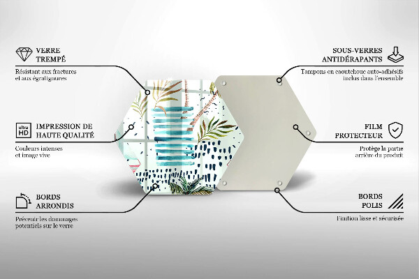 Tagliere in vetro Illustrazioni di vacanze