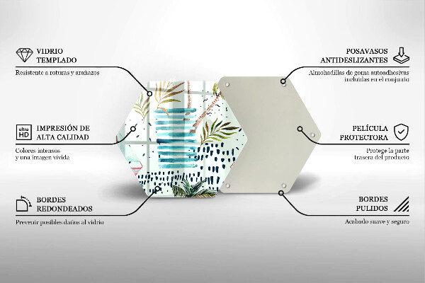 Tagliere in vetro Illustrazioni di vacanze