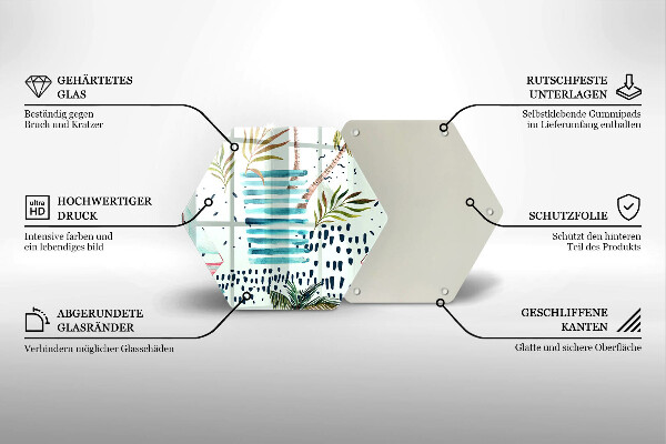 Tagliere in vetro Illustrazioni di vacanze