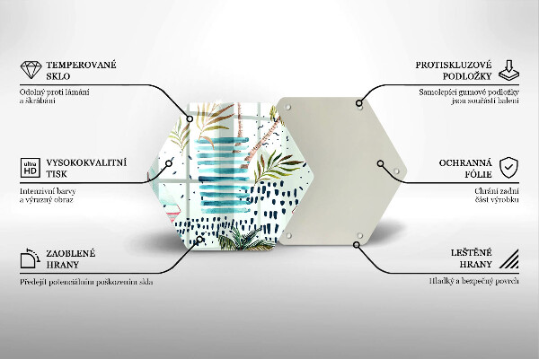 Tagliere in vetro Illustrazioni di vacanze