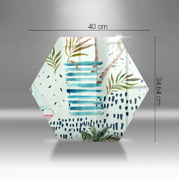 Tagliere in vetro Illustrazioni di vacanze