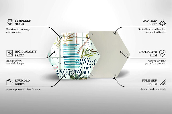 Tagliere in vetro Illustrazioni di vacanze