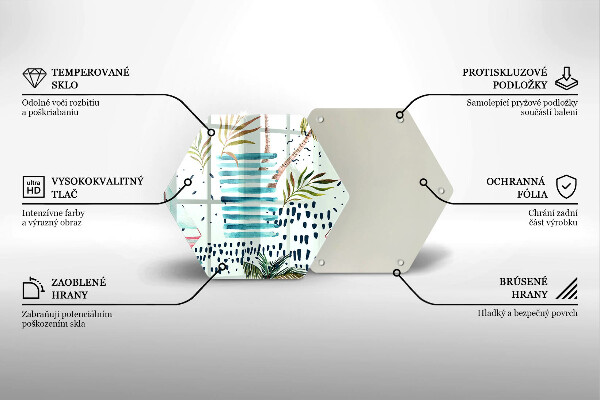 Tagliere in vetro Illustrazioni di vacanze