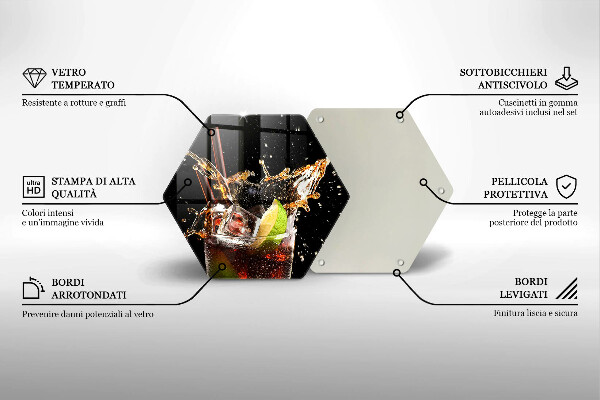Tagliere in vetro Bere con ghiaccio