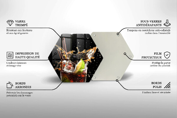 Tagliere in vetro Bere con ghiaccio