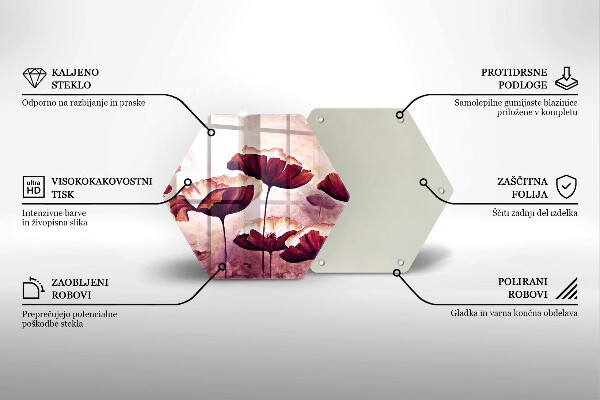Tagliere in vetro temperato Pittura di fiori