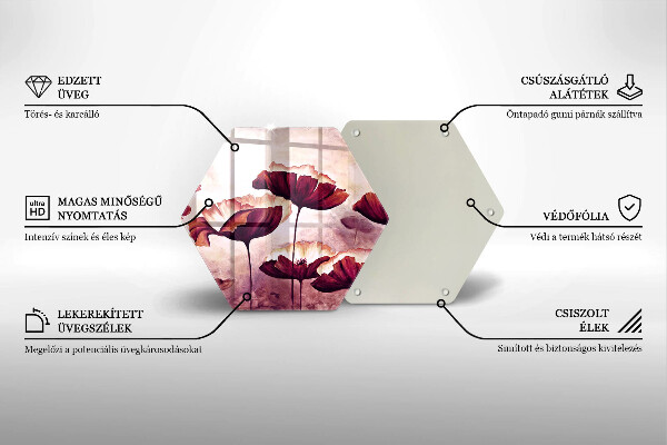 Tagliere in vetro temperato Pittura di fiori