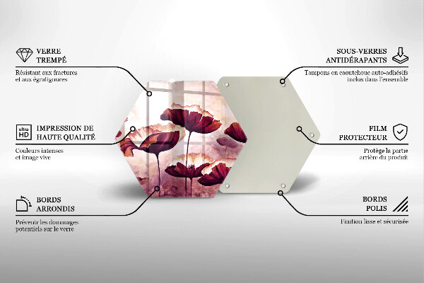 Tagliere in vetro temperato Pittura di fiori