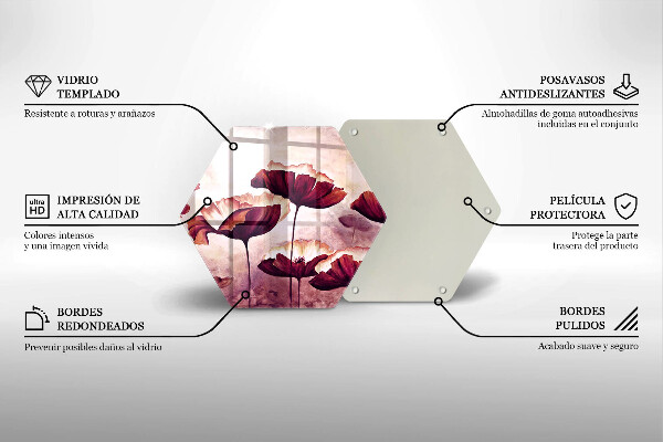 Tagliere in vetro temperato Pittura di fiori