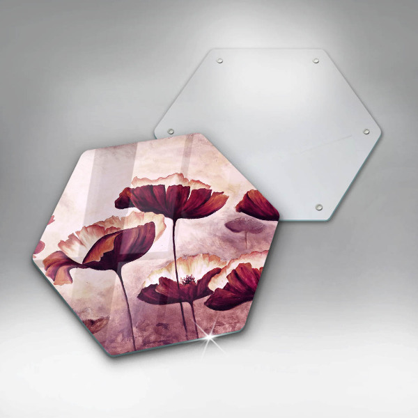 Tagliere in vetro temperato Pittura di fiori