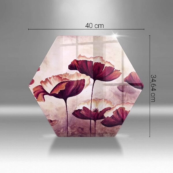 Tagliere in vetro temperato Pittura di fiori