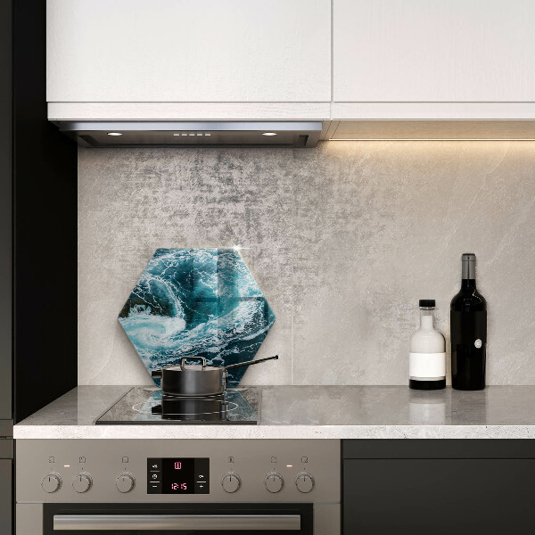 Tagliere in vetro temperato Onde d'acqua schiumose