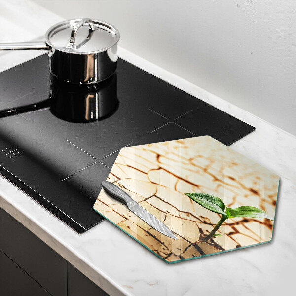 Tagliere in vetro Una pianta solitaria