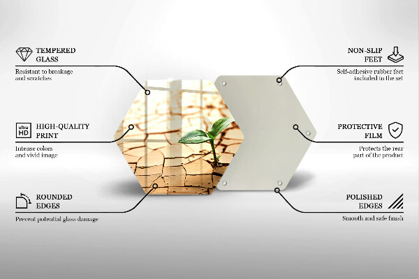 Tagliere in vetro Una pianta solitaria