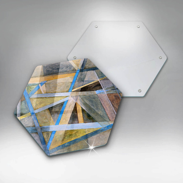 Tagliere in vetro Astrazione di linee dipinte