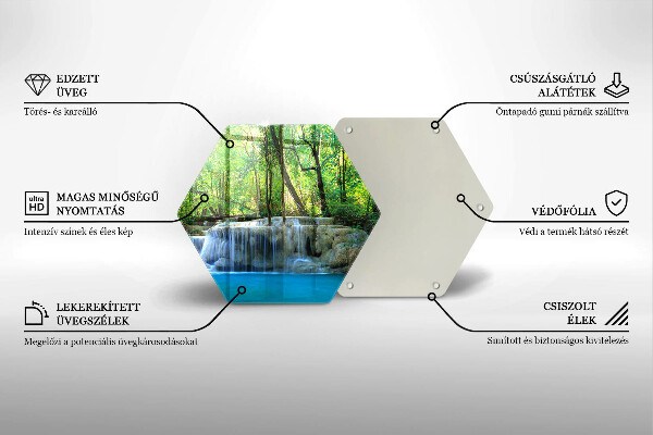 Tagliere in vetro Cascata nella foresta
