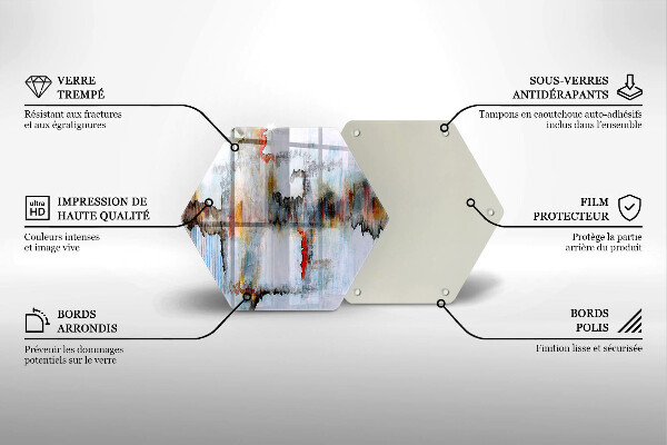 Tagliere in vetro Pitture astratte