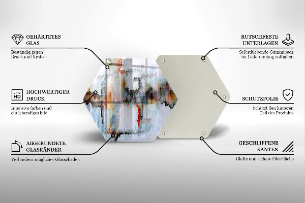 Tagliere in vetro Pitture astratte
